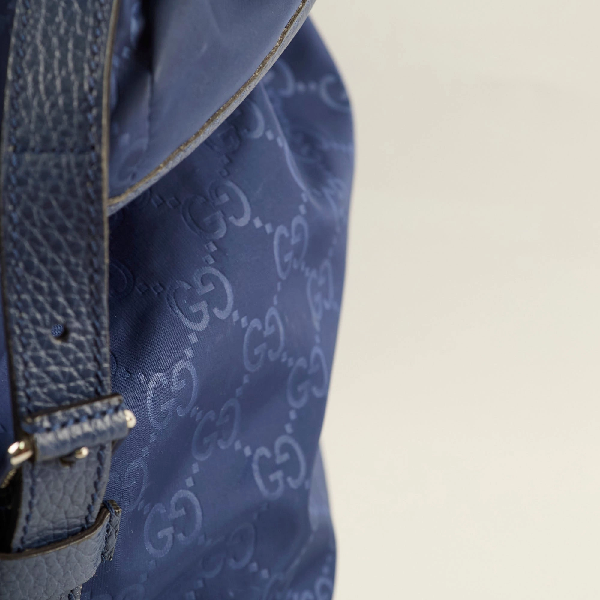 Gucci Guccissima Nylon Backpack Blue