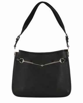 Gucci Horsebit Slim Logo Leather Shoulder Bag