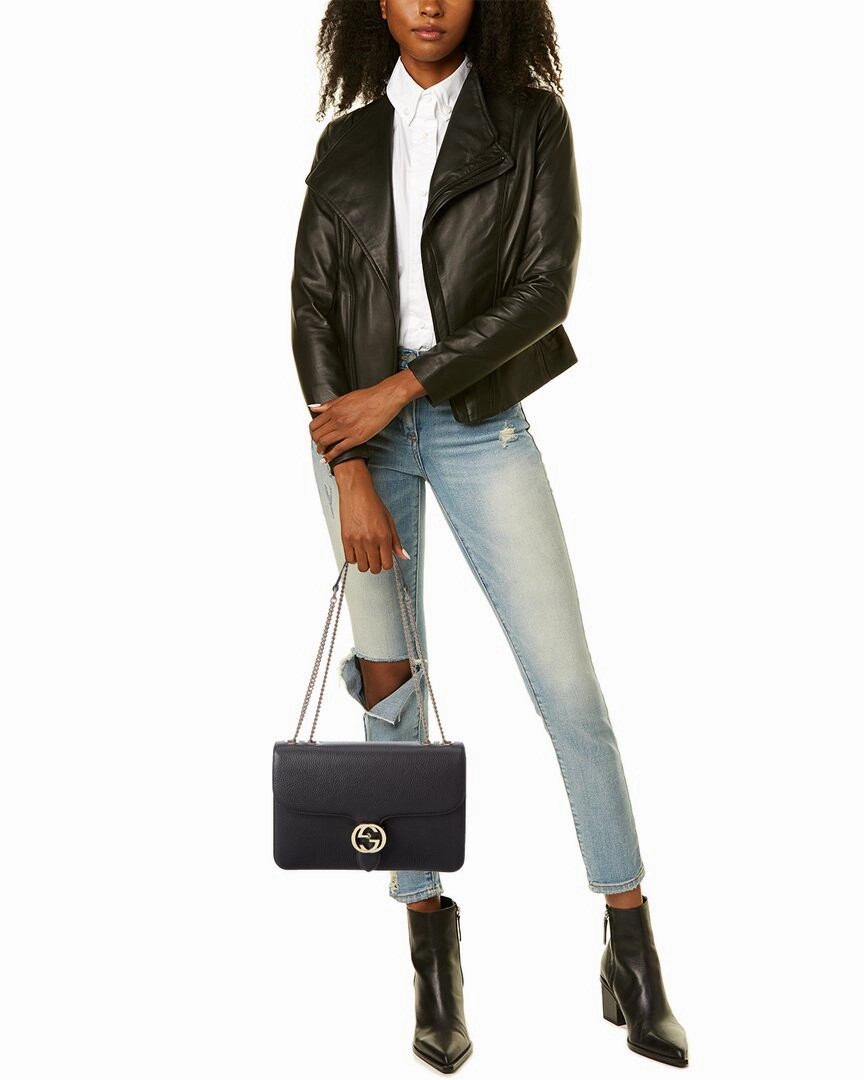 Gucci Interlocking G Leather Shoulder Bag