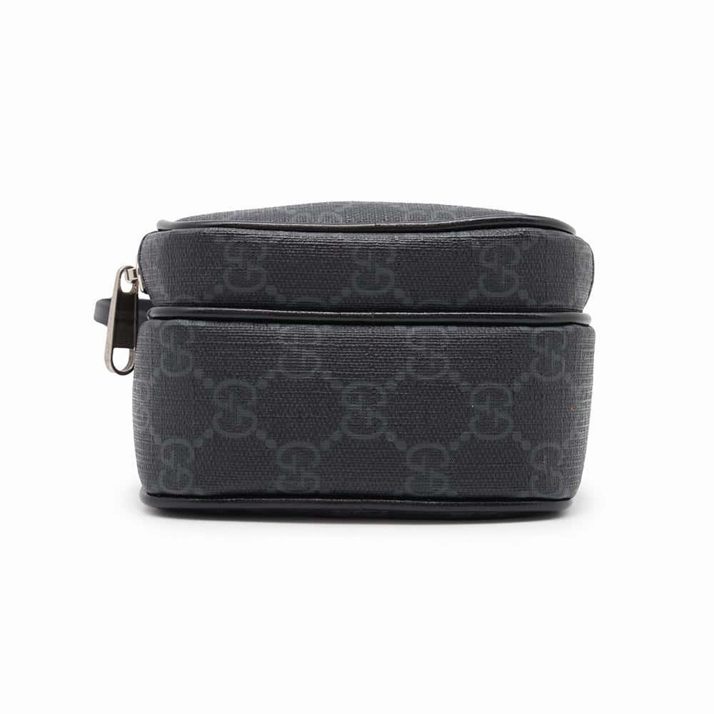 GUCCI Interlocking G Mini Shoulder Bag Black672952 GG Supreme Leather