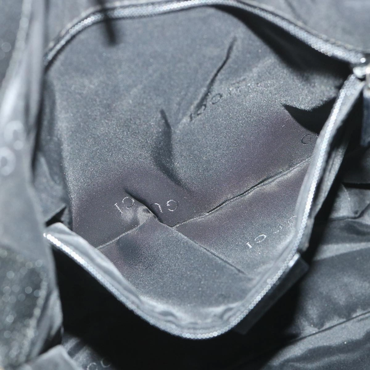 GUCCI Jackie Shoulder Bag Nylon Canvas Black 001 3355  ep1965