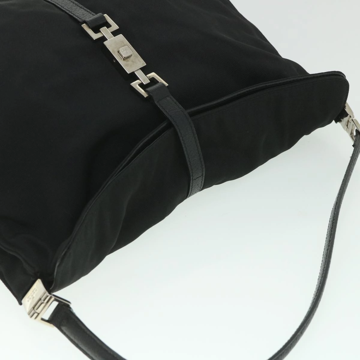 GUCCI Jackie Shoulder Bag Nylon Canvas Black 001 3355  ep1965