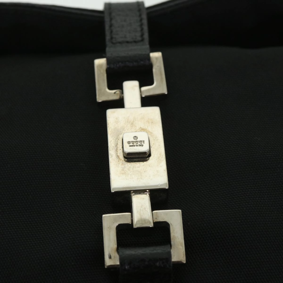 GUCCI Jackie Shoulder Bag Nylon Canvas Black 001 3355  ep1965