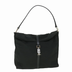 GUCCI Jackie Shoulder Bag Nylon Canvas Black 001 3355  ep1965