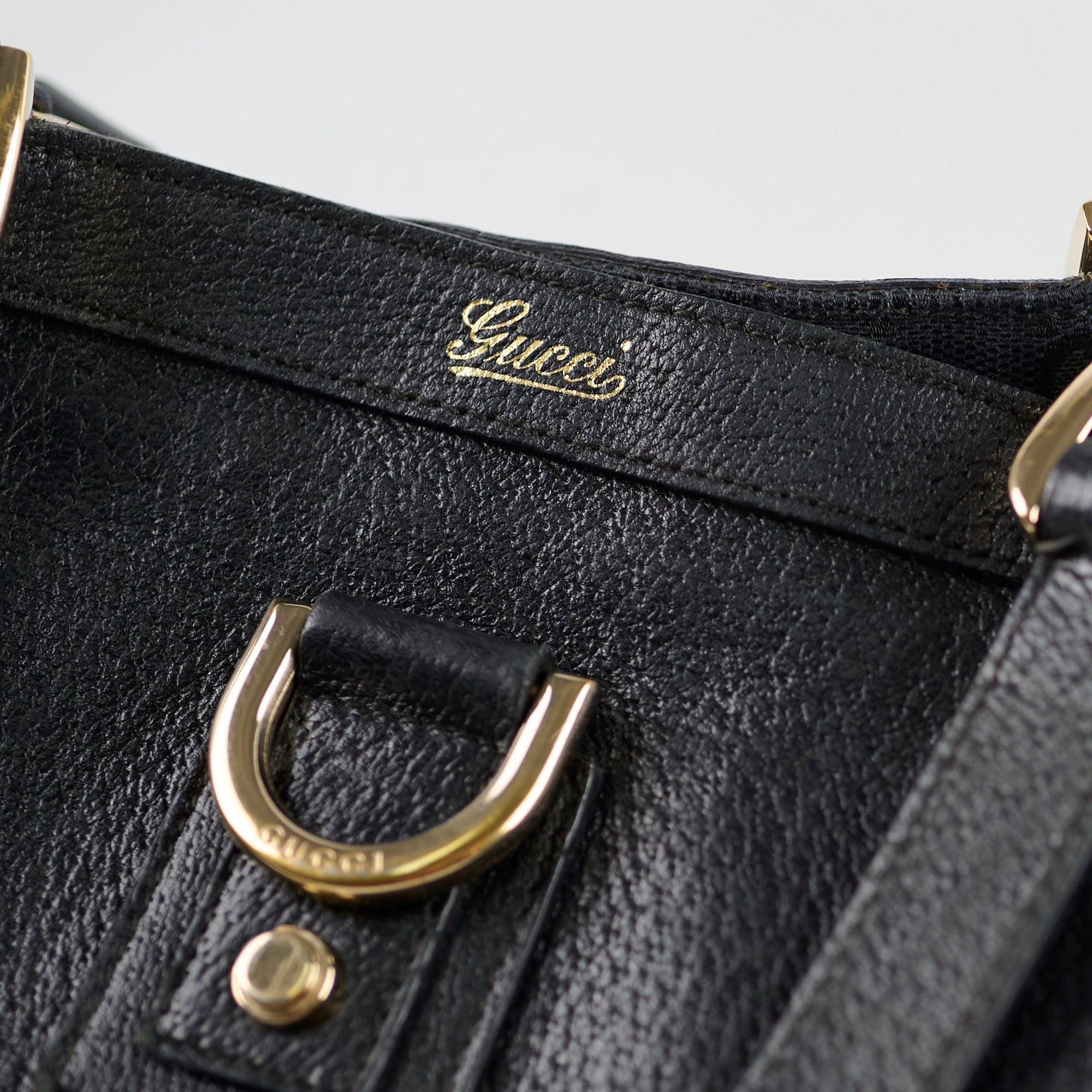 Gucci Leather Abbey Tote Black