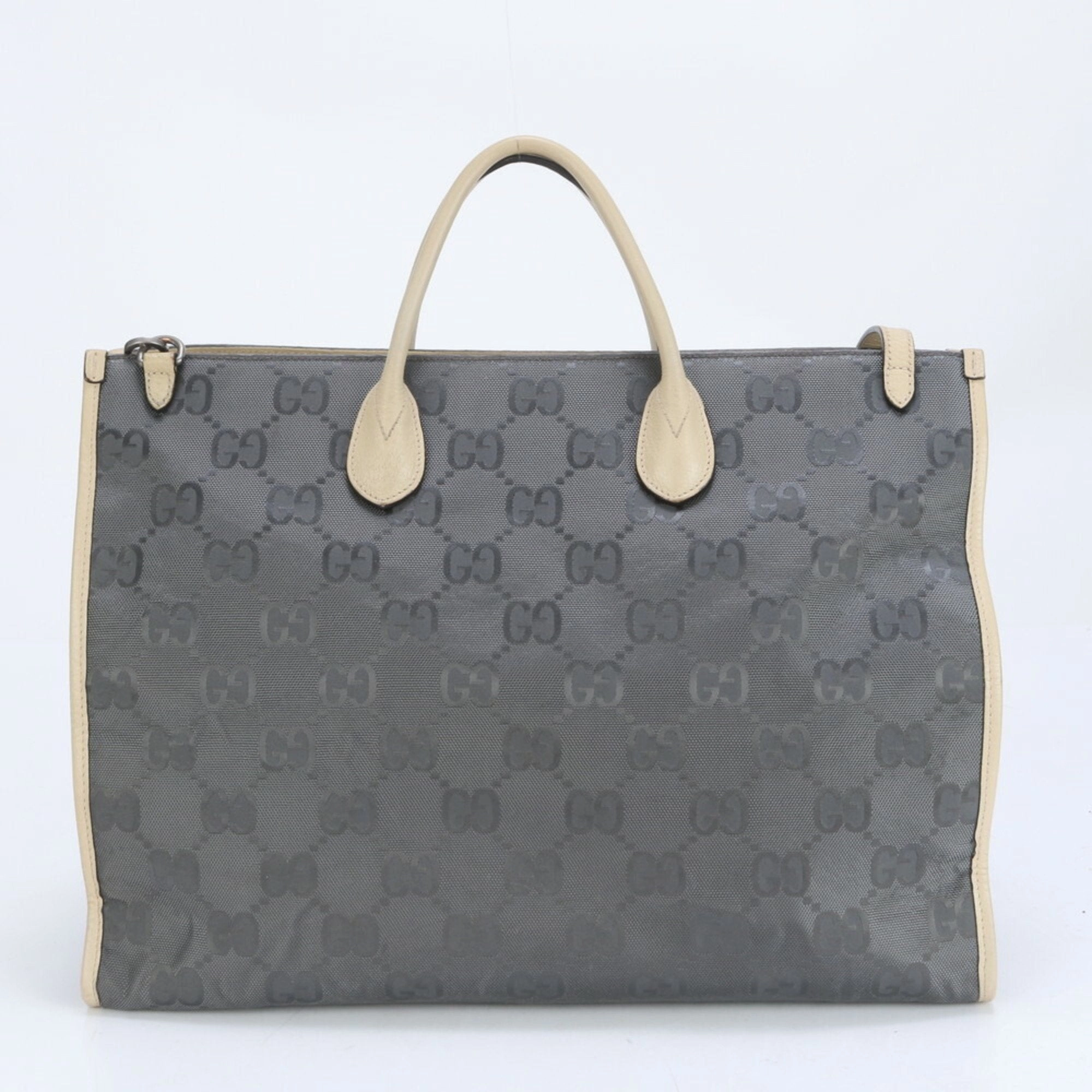 Gucci Leather Canvas Shoulder Bag (Pre-Owned)