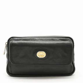 Gucci Leather Clutch Bag Fanny Pack Sling Bag (Pre-Owned)