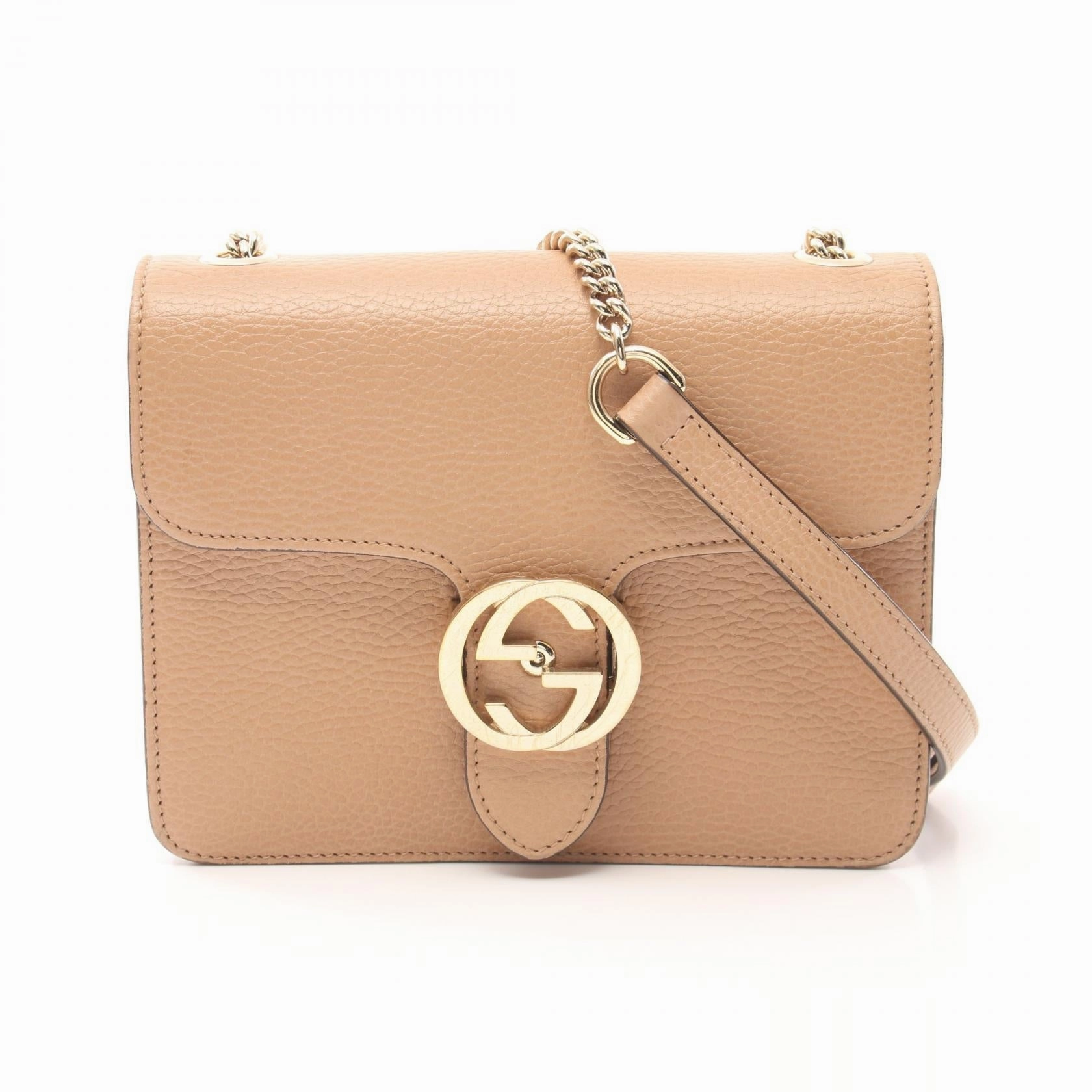 Gucci Leather Interlocking G Shoulder Bag