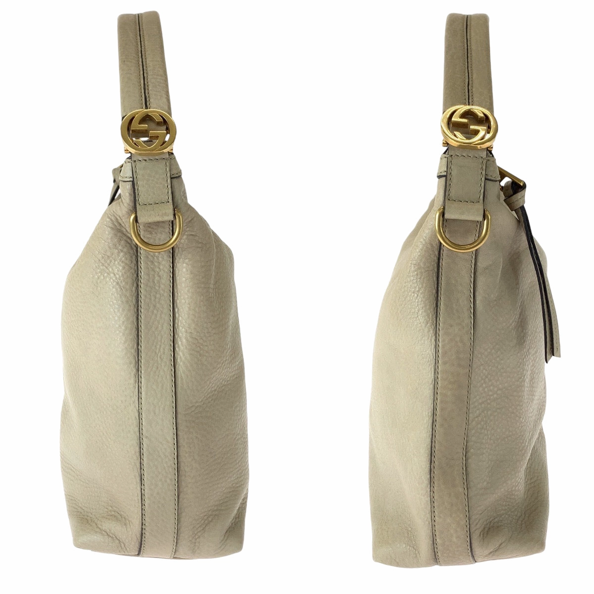 Gucci Leather Interlocking Hobo Shoulder Bag