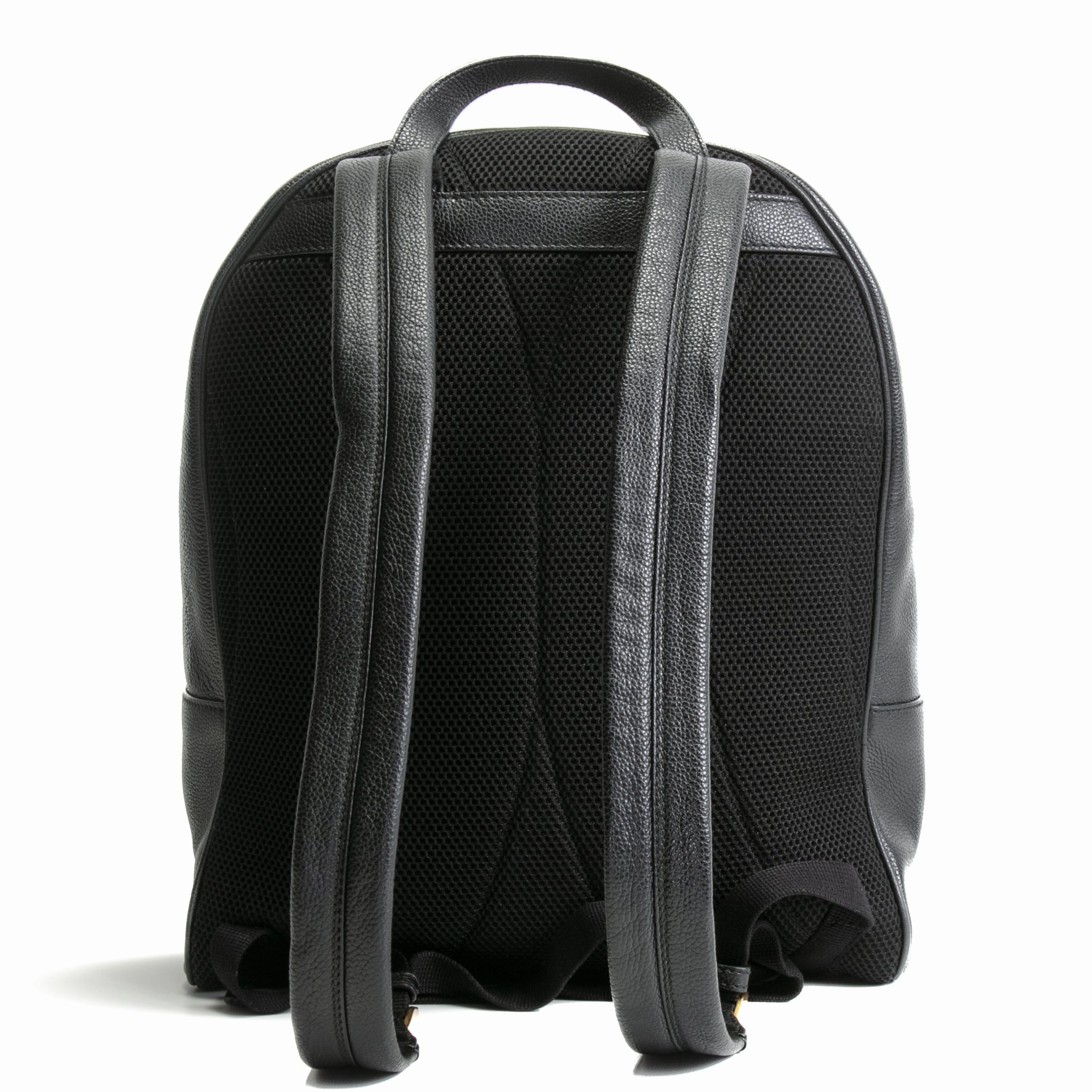 GUCCI Logo Front Pocket Printed Leather Backpack- Black