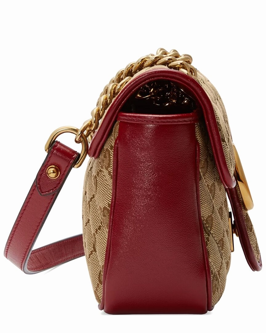 Gucci Marmont Mini GG Canvas & Leather Shoulder Bag, Red