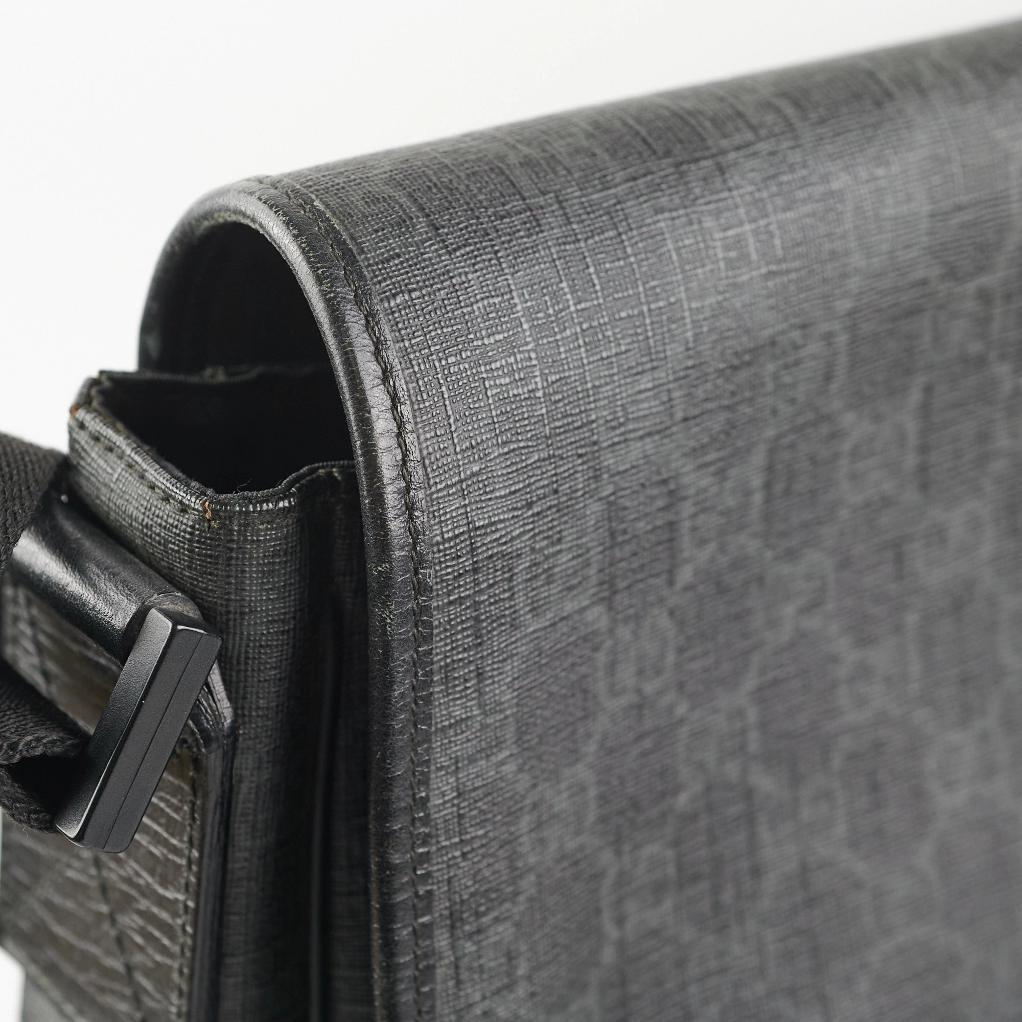 Gucci Mens Black Shoulder Monogram Bag