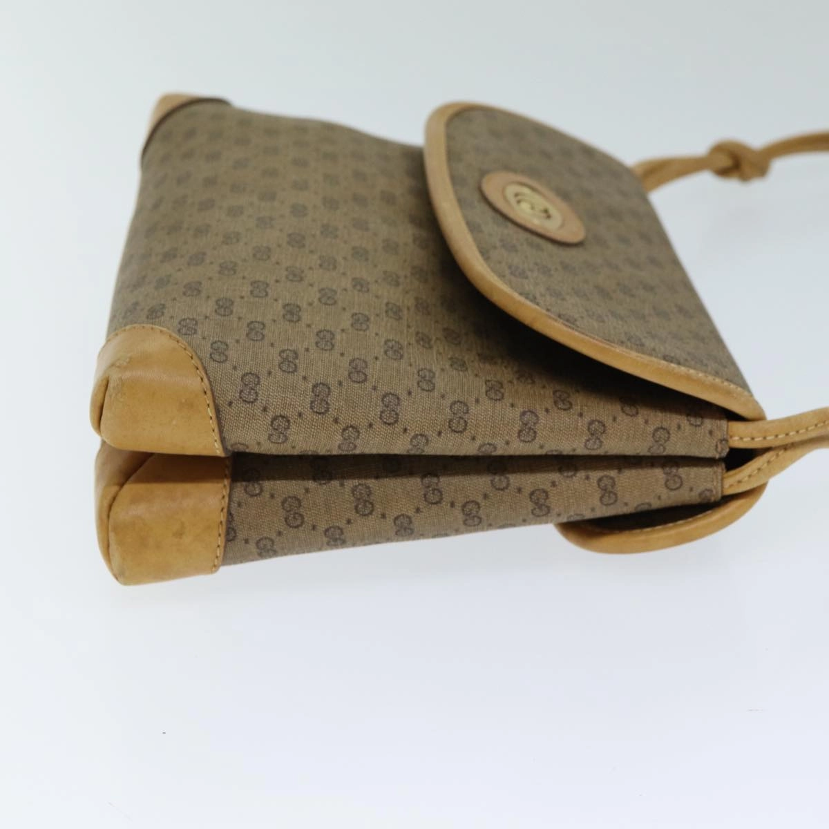 GUCCI Micro GG Supreme Shoulder Bag PVC Leather Beige 007 49 5548  th4994