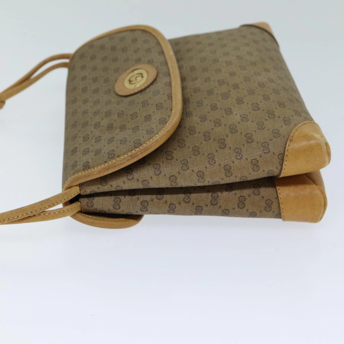 GUCCI Micro GG Supreme Shoulder Bag PVC Leather Beige 007 49 5548  th4994