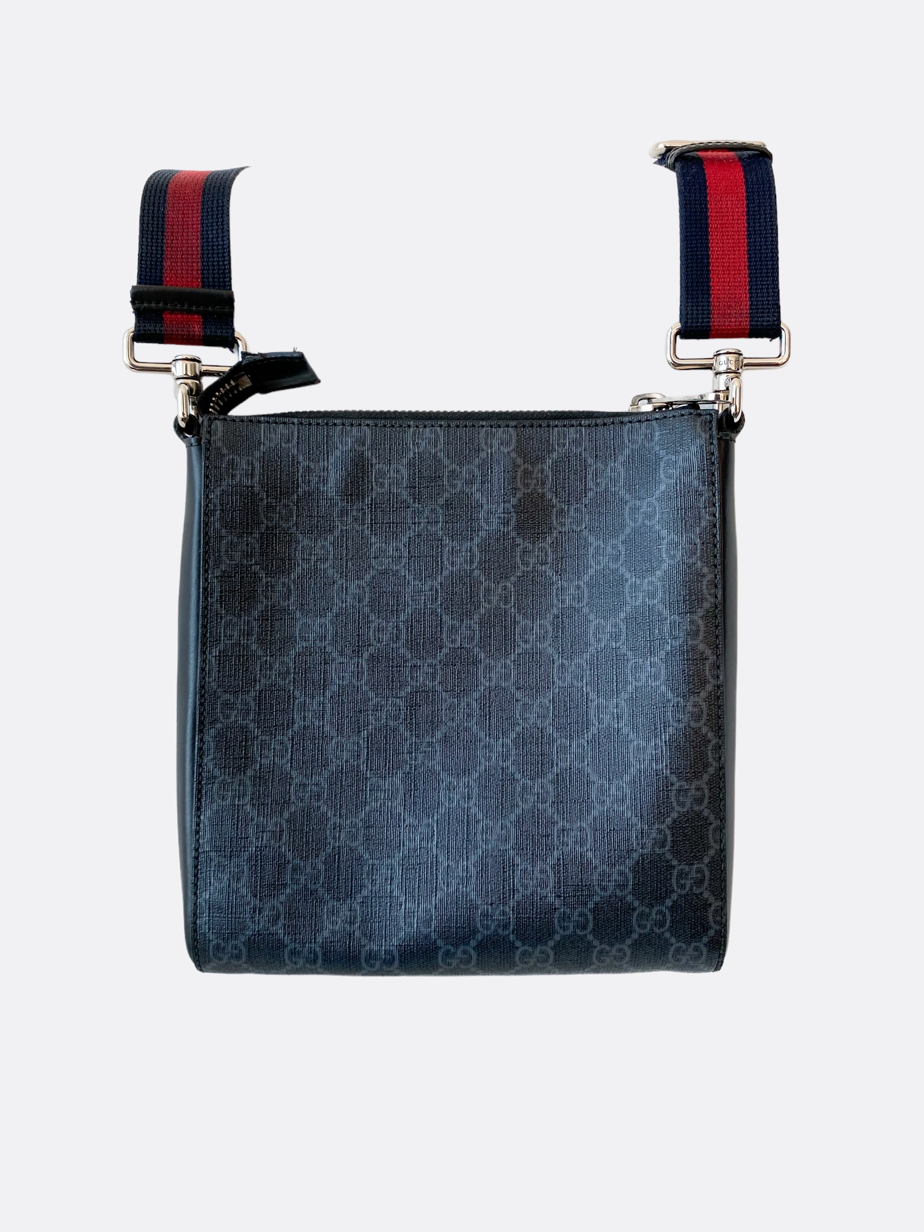 Gucci Monogram Patch Night Courier Messenger Bag