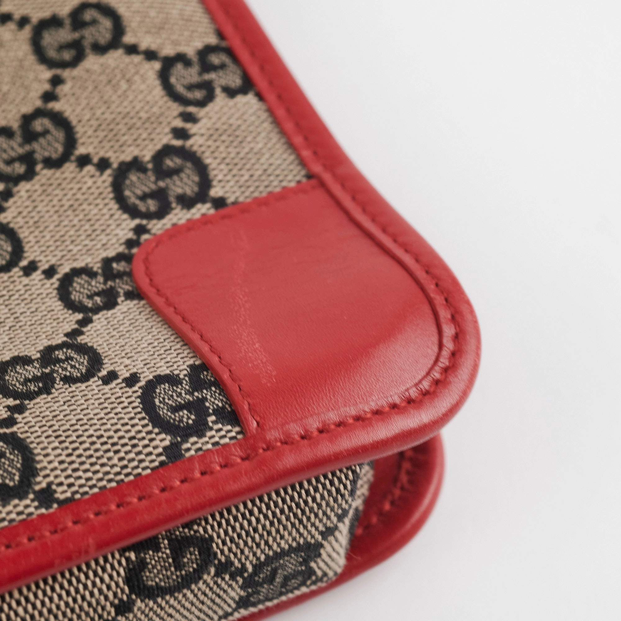 Gucci Monogram Red Shoulder Bag