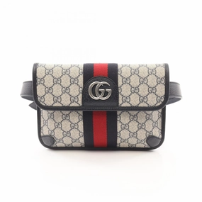 Gucci  Navy Pvc Leather Fanny Pack (Pre-Owned)