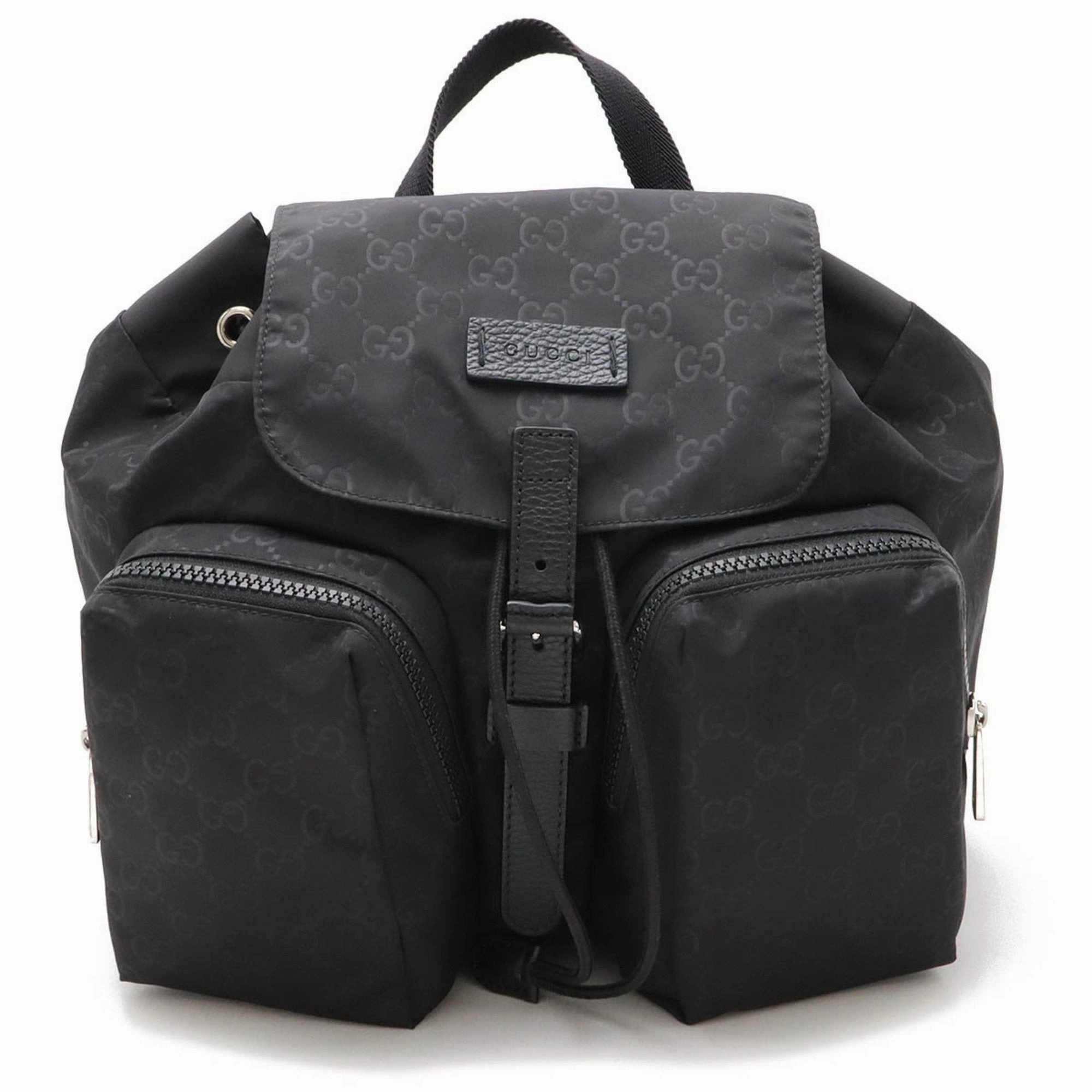 Gucci  Nylon Leather Backpack (Pre-Owned)