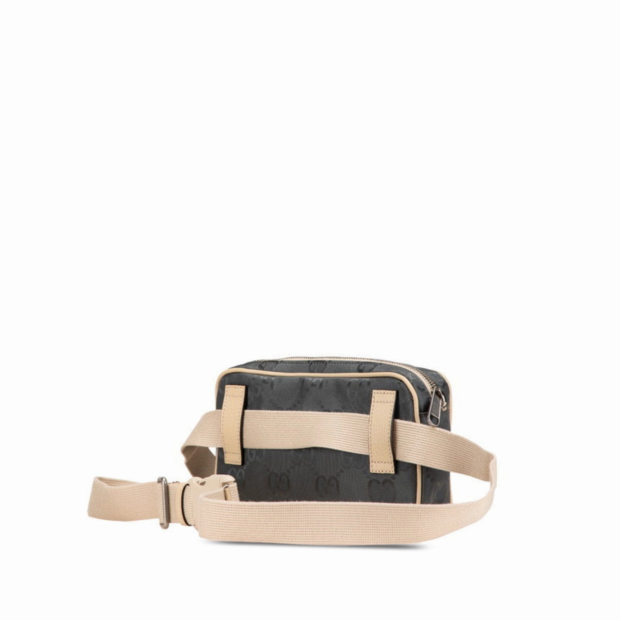 Gucci  Nylon Leather Fanny Pack Sling Bag (Pre-Owned)