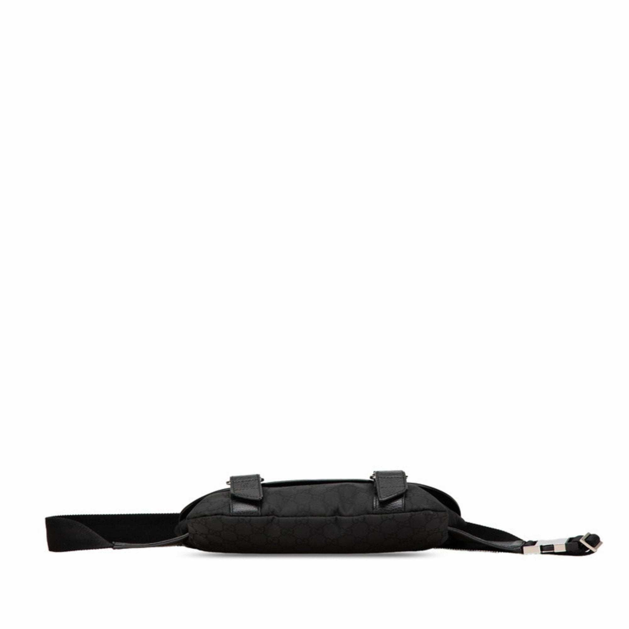 Gucci Nylon Leather Fanny Pack Sling Bag (Pre-Owned)