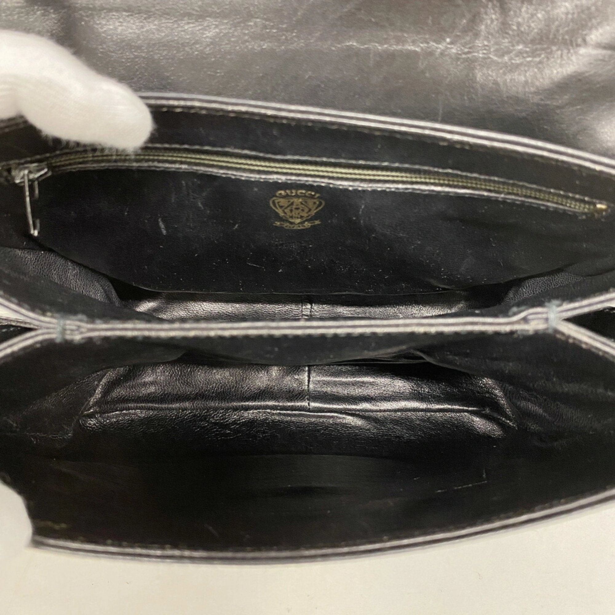 Gucci Old Gucci  Leather Shoulder Bag ()