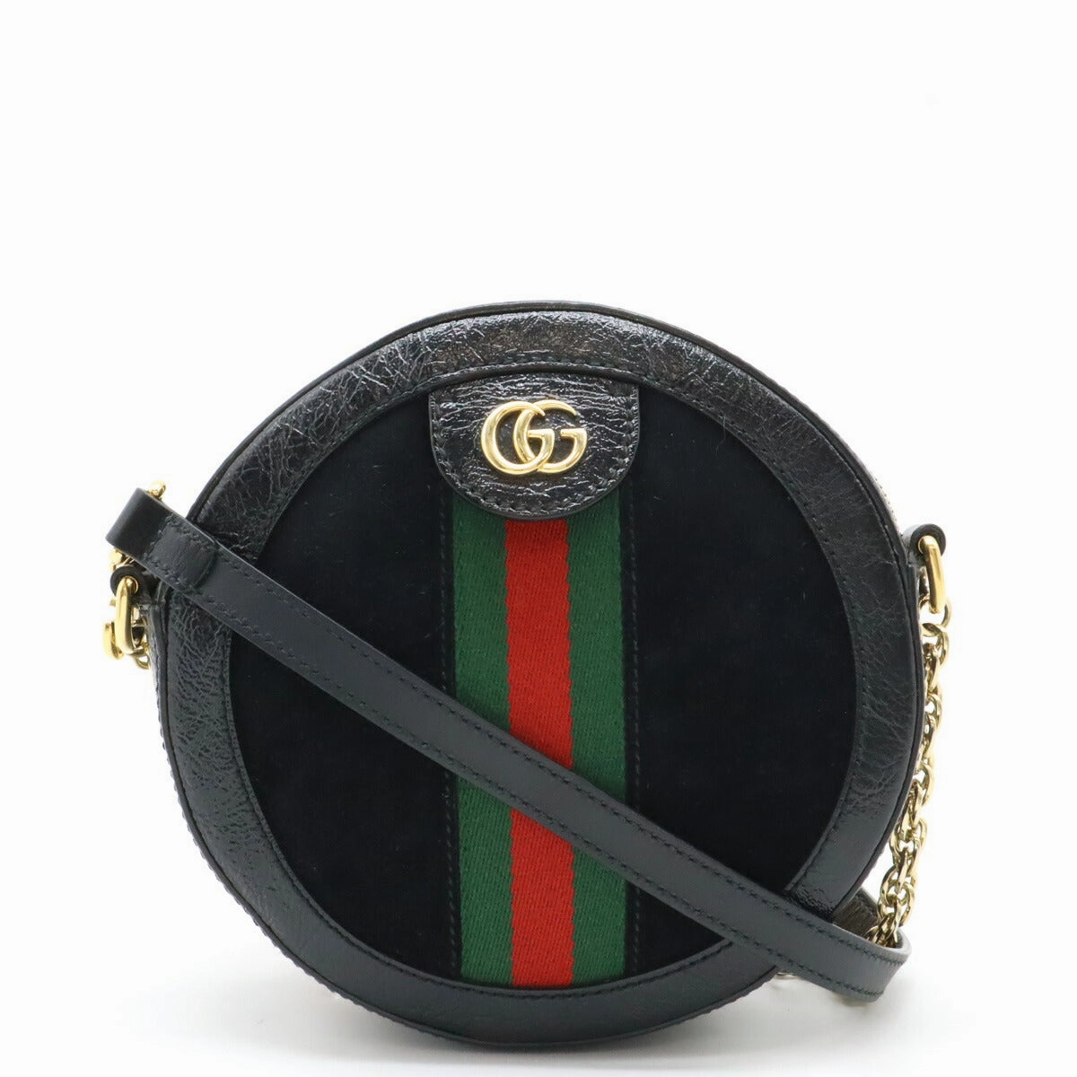 Gucci Ophidia GG Marmont Suede Patent Leather Shoulder Bag