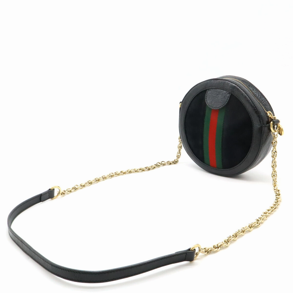 Gucci Ophidia GG Marmont Suede Patent Leather Shoulder Bag