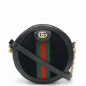 Gucci Ophidia GG Marmont Suede Patent Leather Shoulder Bag