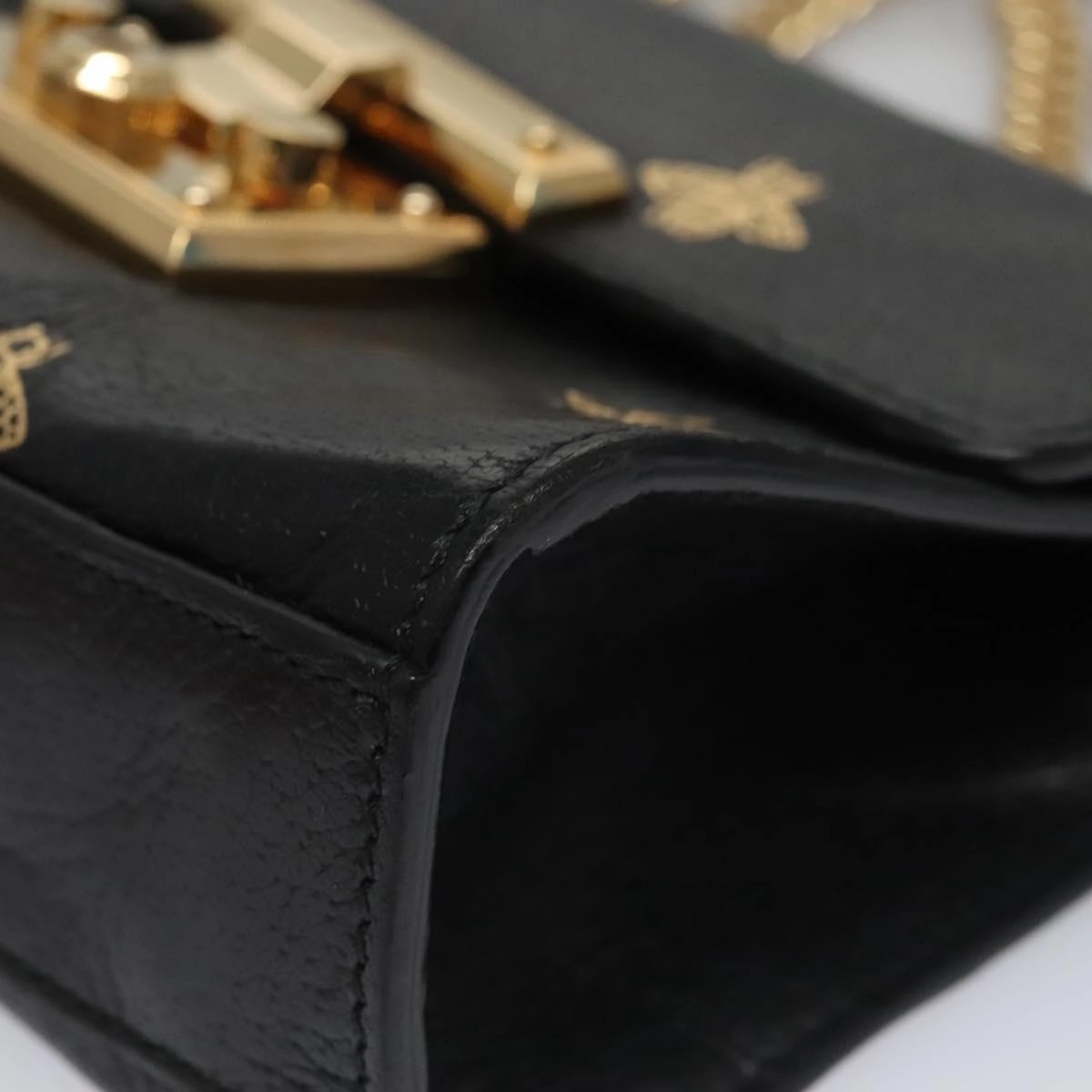 Gucci Padlock Black Leather Shoulder Bag ()