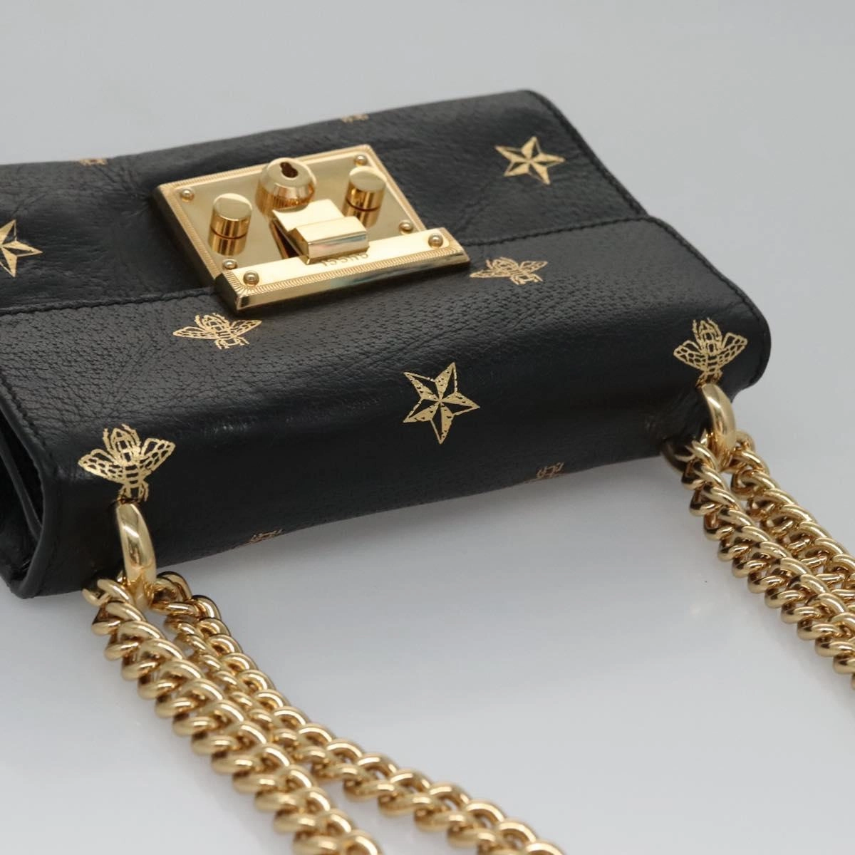 Gucci Padlock Black Leather Shoulder Bag ()