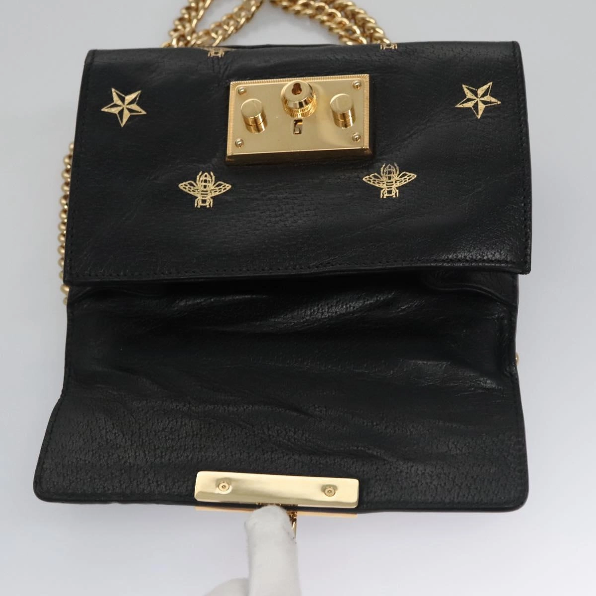 Gucci Padlock Black Leather Shoulder Bag ()