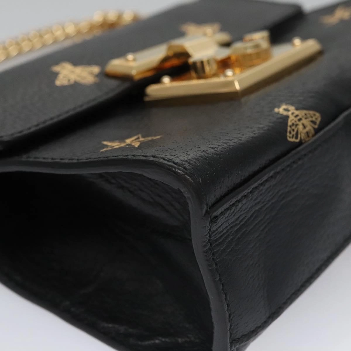 Gucci Padlock Black Leather Shoulder Bag ()