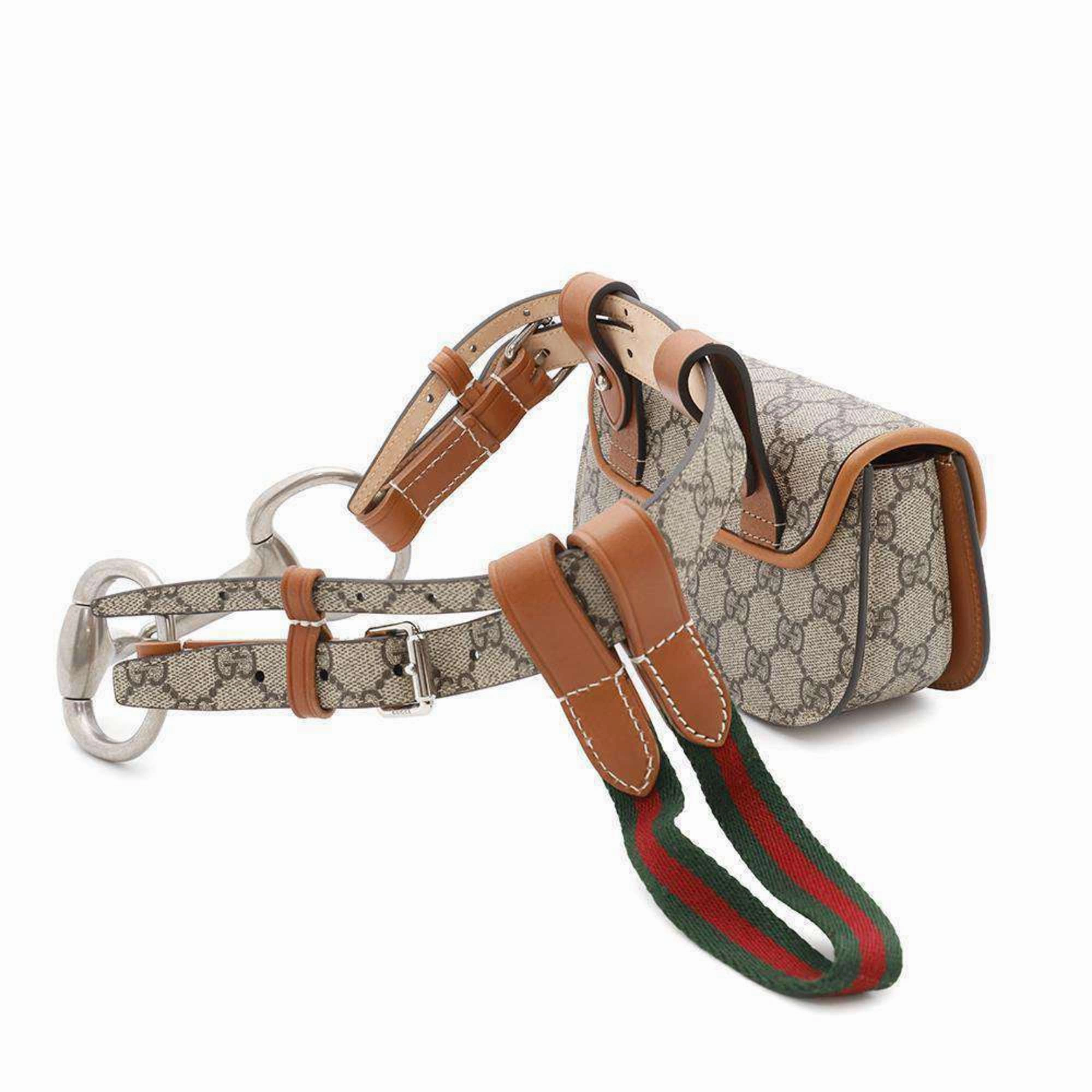 Gucci Pvc Leather Handbag Sling Bag (Pre-Owned)