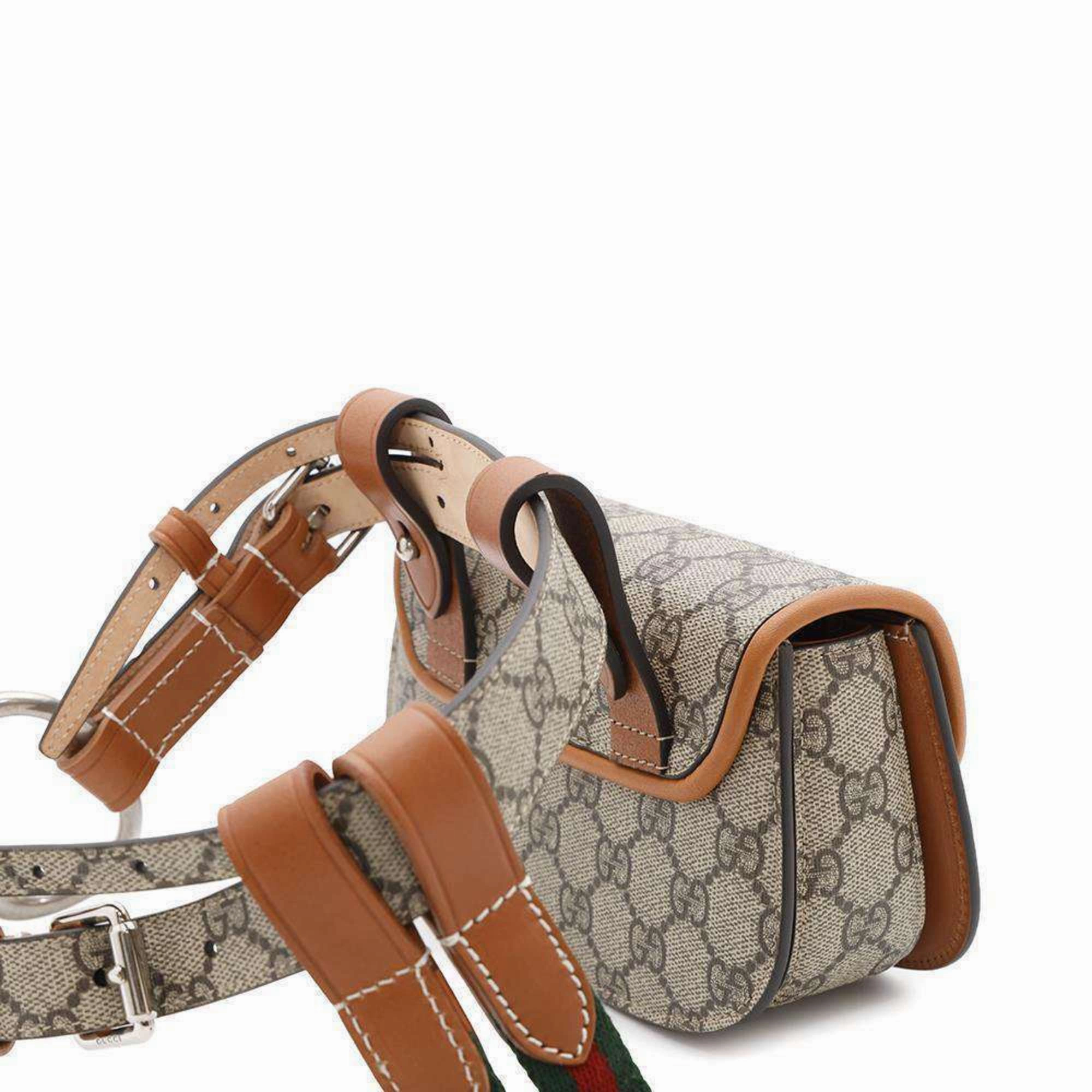 Gucci Pvc Leather Handbag Sling Bag (Pre-Owned)