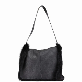 Gucci Reversible Mink Leather Shoulder Bag