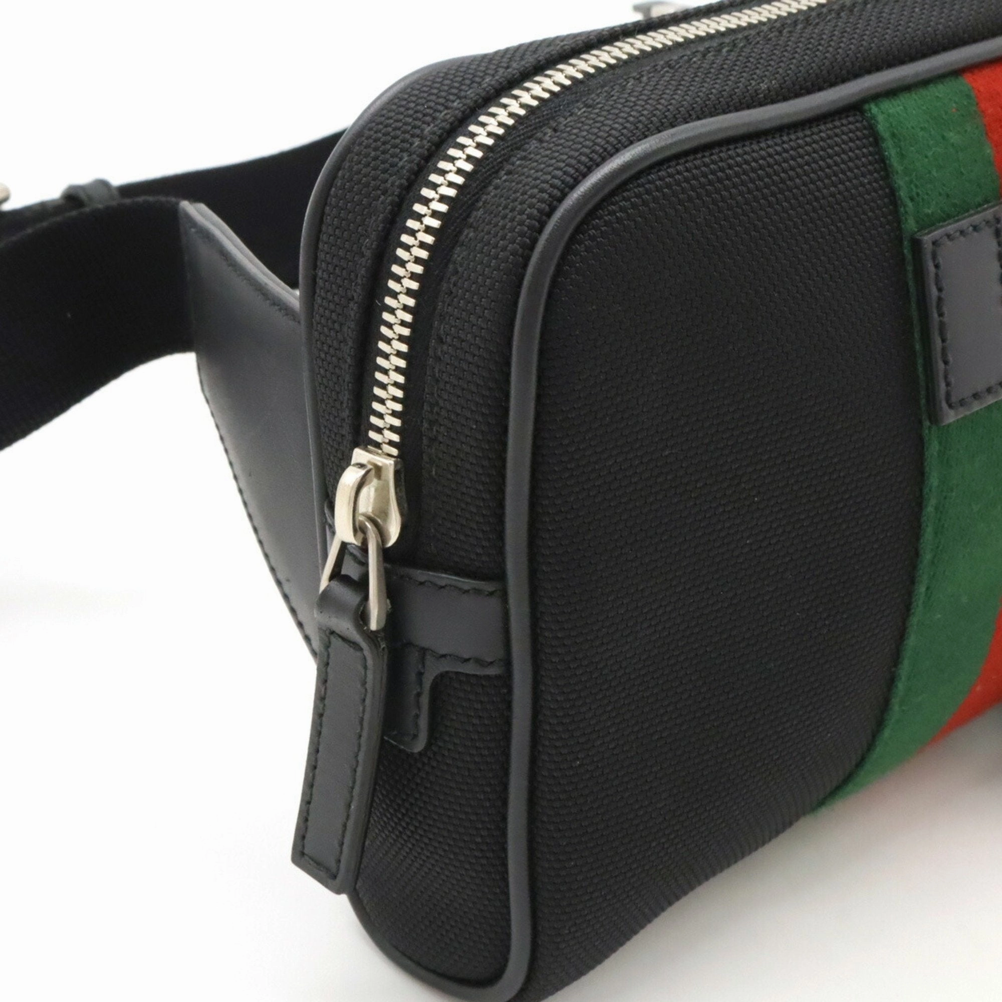 Gucci Sherry Line  Color Nylon Canvas Leather Sling Bag (Pre-Owned)