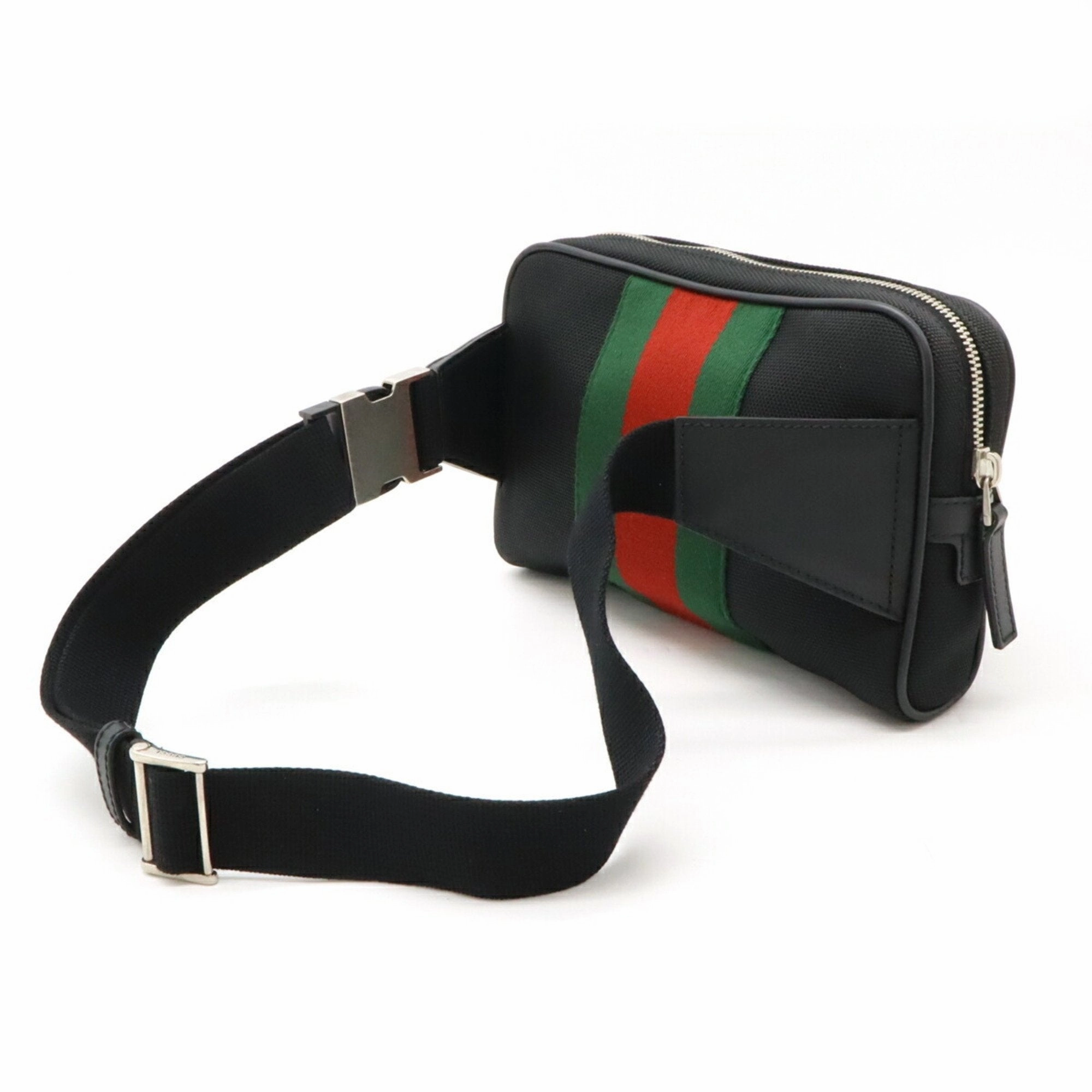 Gucci Sherry Line  Color Nylon Canvas Leather Sling Bag (Pre-Owned)