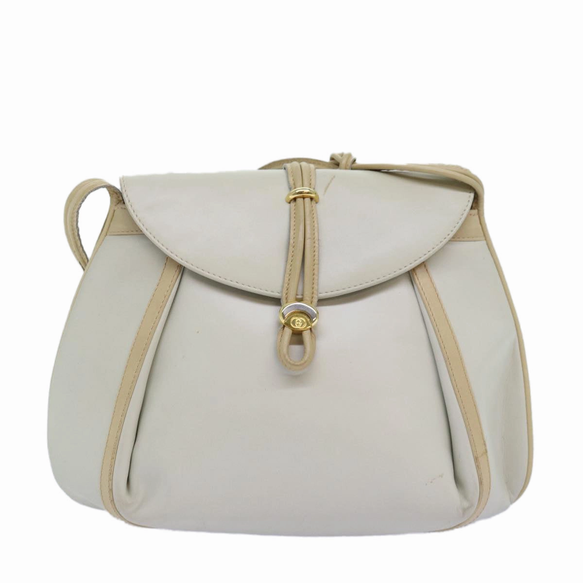 GUCCI Shoulder Bag Leather Beige  ep4257