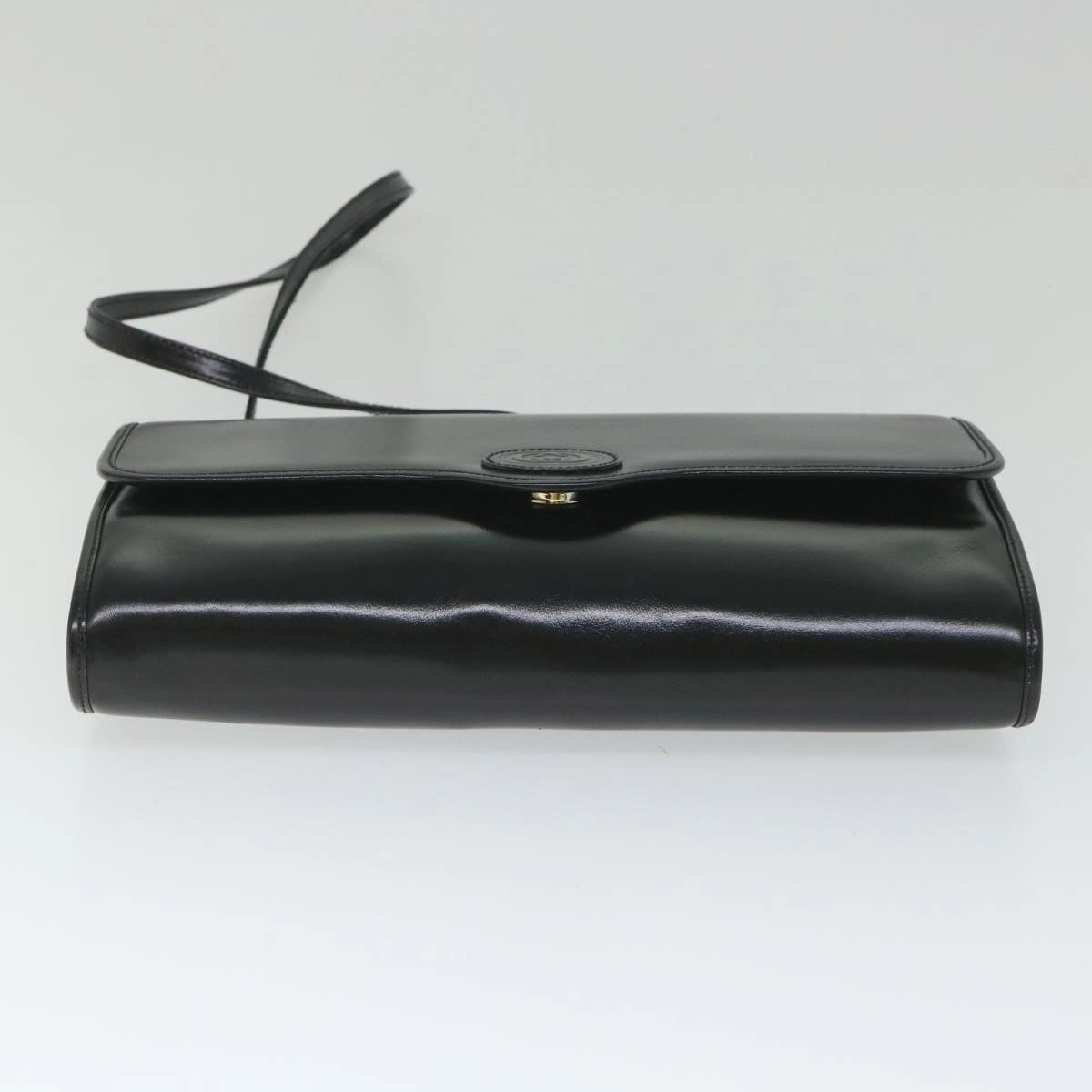 GUCCI Shoulder Bag Leather Black  57326