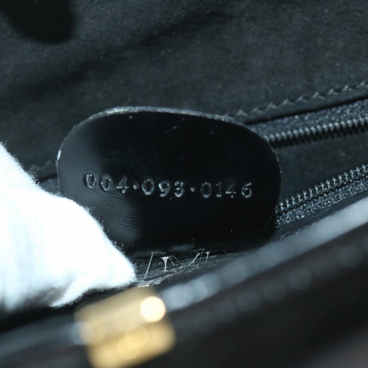 GUCCI Shoulder Bag Leather Black  57326