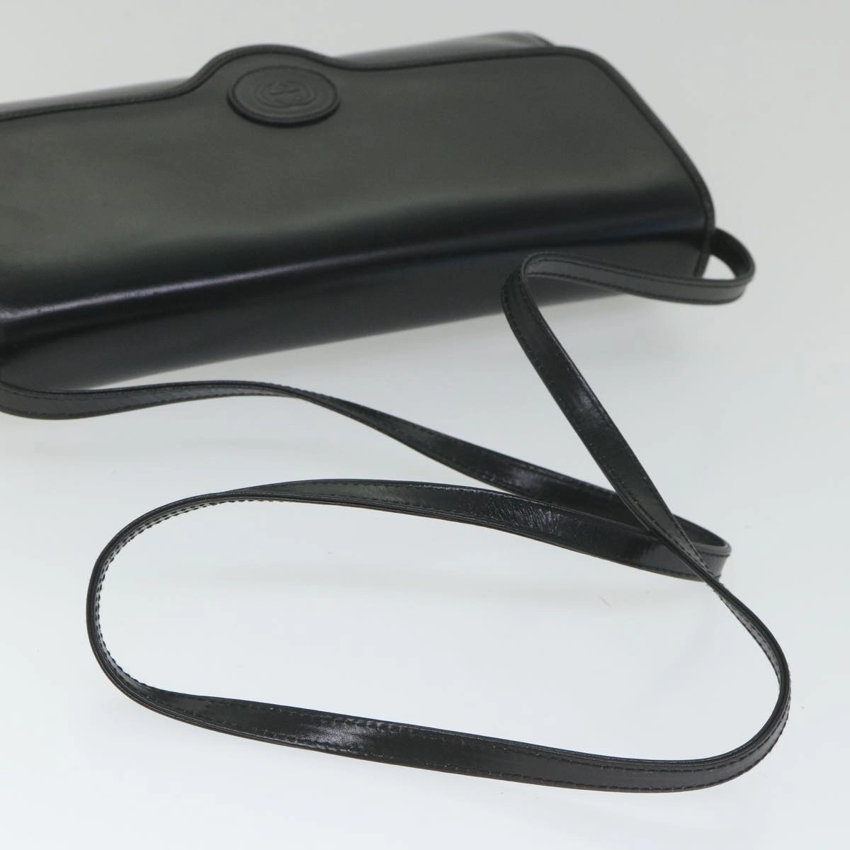 GUCCI Shoulder Bag Leather Black  57326