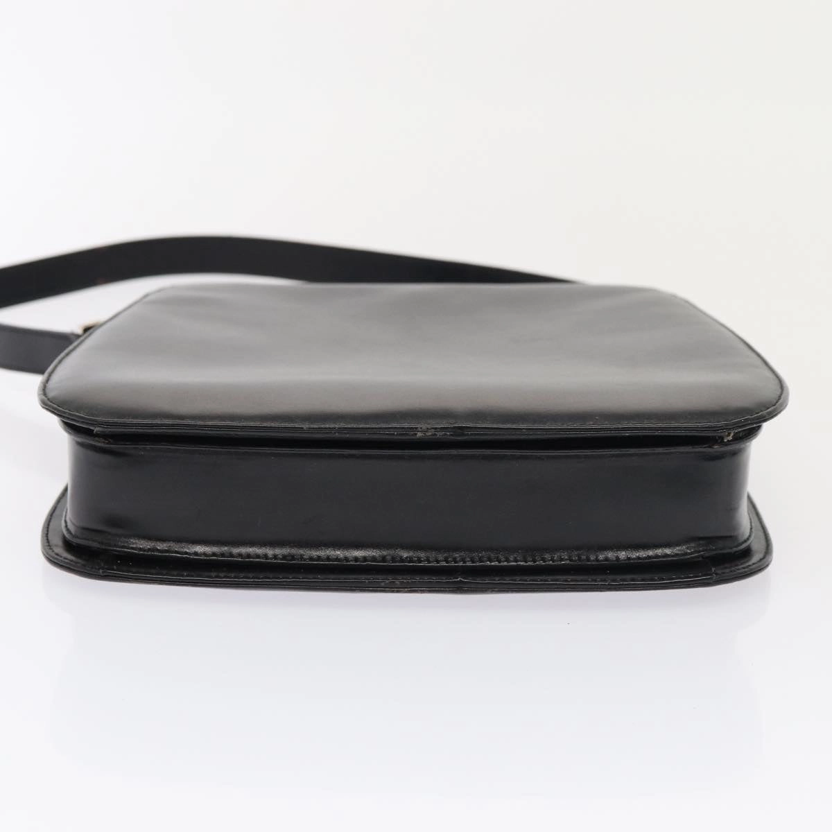 GUCCI Shoulder Bag Leather Black Silver 001 2046 1719  87292
