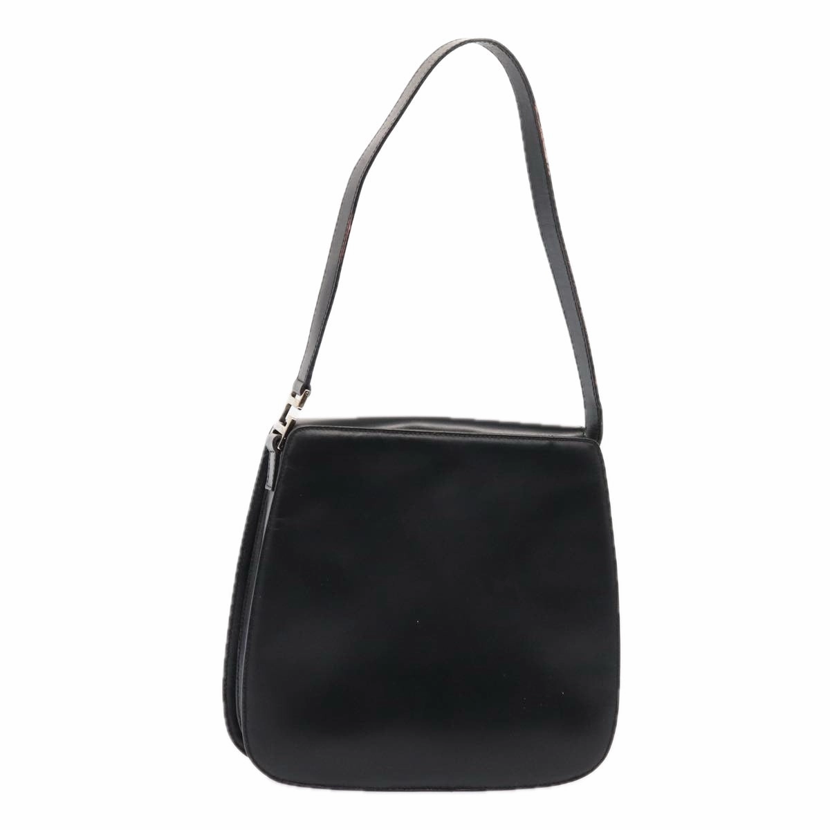 GUCCI Shoulder Bag Leather Black Silver 001 2046 1719  87292
