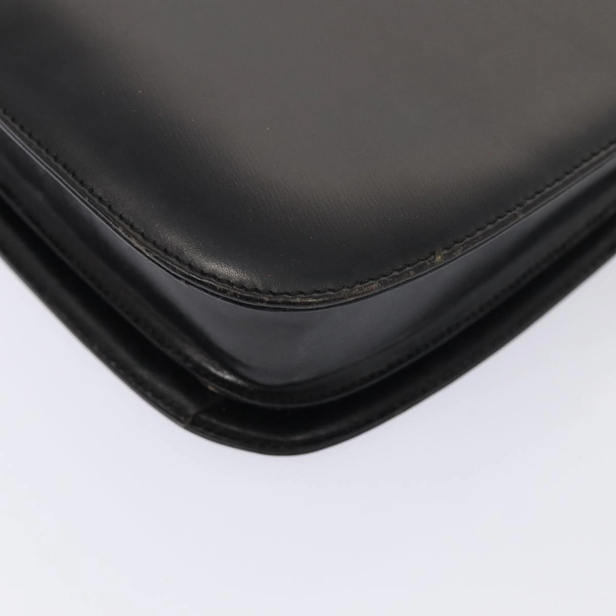 GUCCI Shoulder Bag Leather Black Silver 001 2046 1719  87292