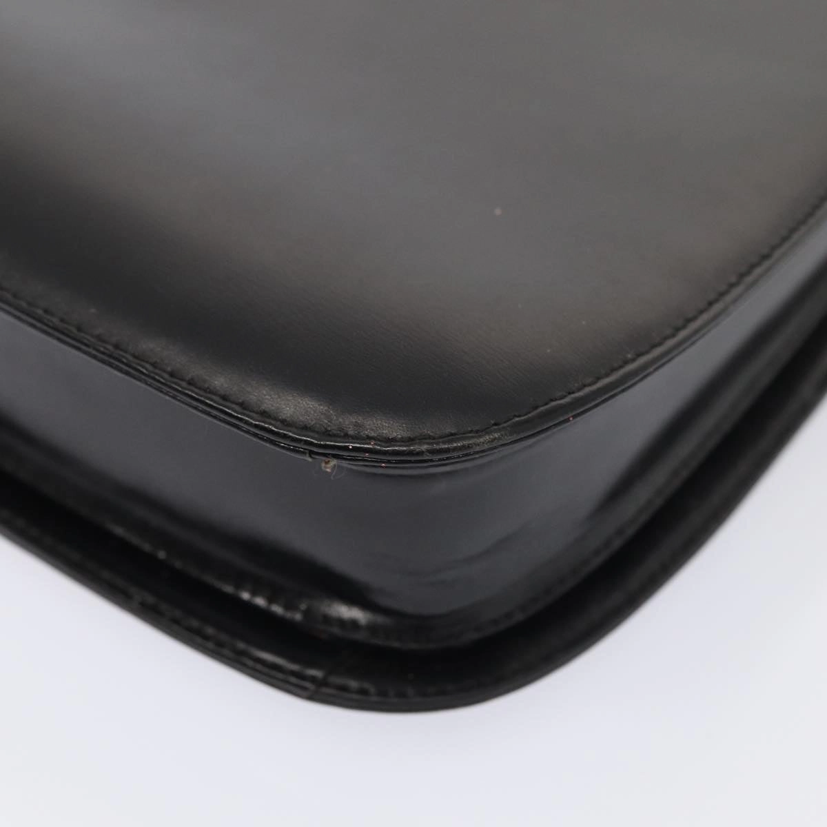 GUCCI Shoulder Bag Leather Black Silver 001 2046 1719  87292
