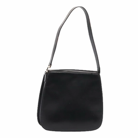 GUCCI Shoulder Bag Leather Black Silver 001 2046 1719  87292