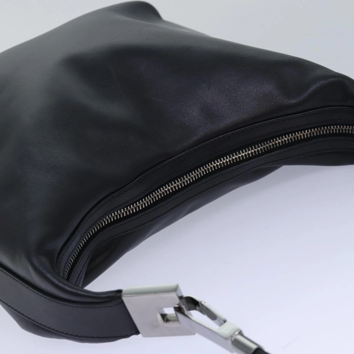 GUCCI Shoulder Bag Leather Black Silver 001 3814  ep5160