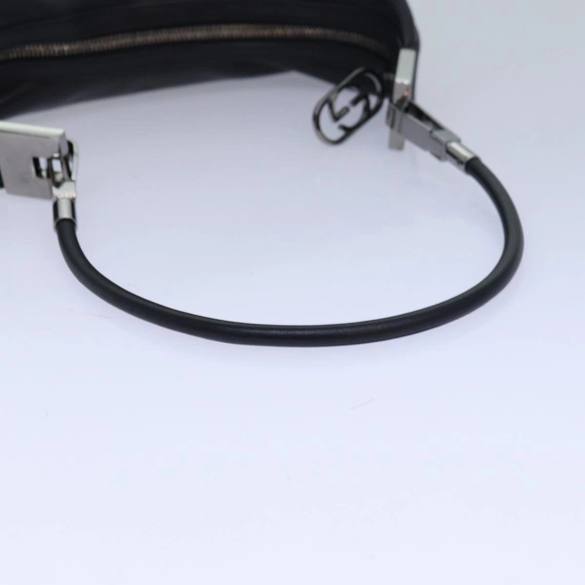 GUCCI Shoulder Bag Leather Black Silver 001 3814  ep5160