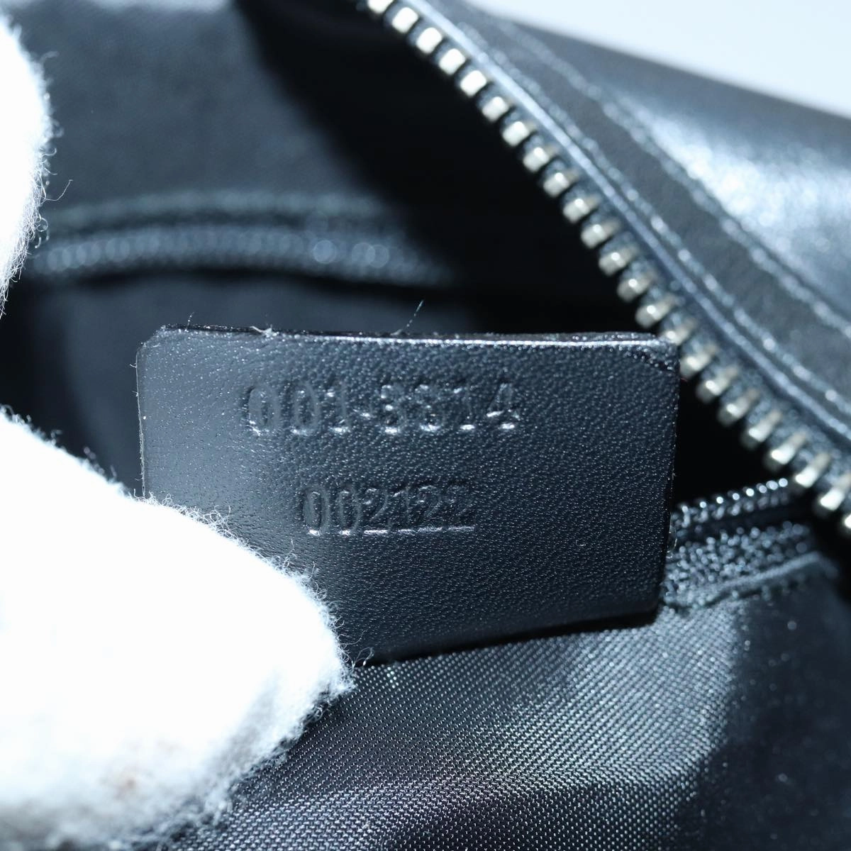 GUCCI Shoulder Bag Leather Black Silver 001 3814  ep5160