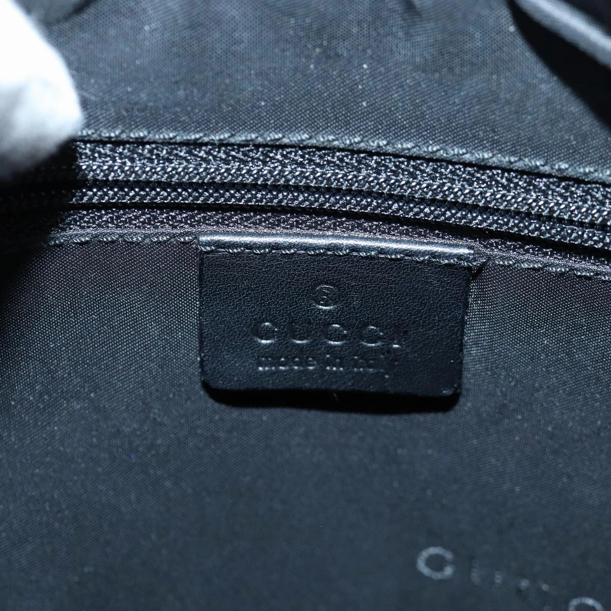 GUCCI Shoulder Bag Leather Black Silver 001 3814  ep5160